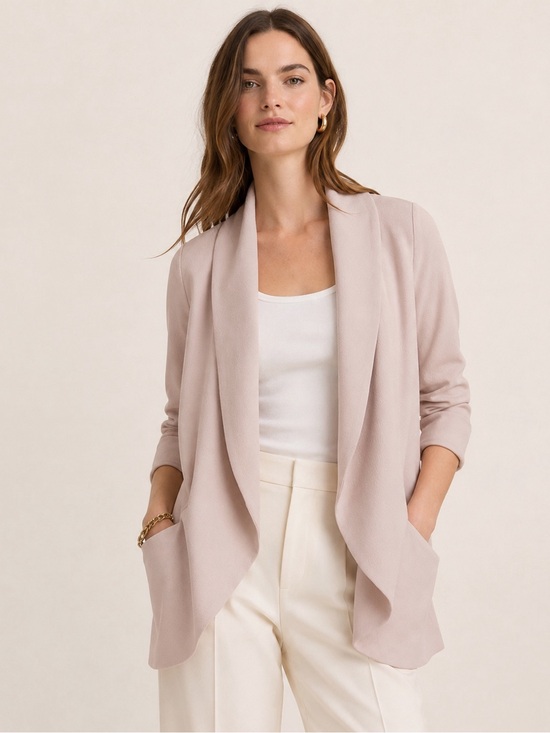 Wilfred Jackets & Blazers - Wilfred Aritzia Woman Pastel Pink Open Blazer Jacket US0 Classic Preppy Office